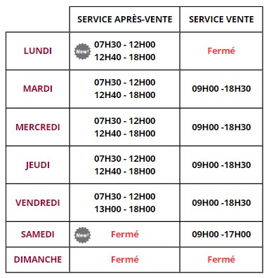 SAN Mazuin achêne - nouveaux horaires concession